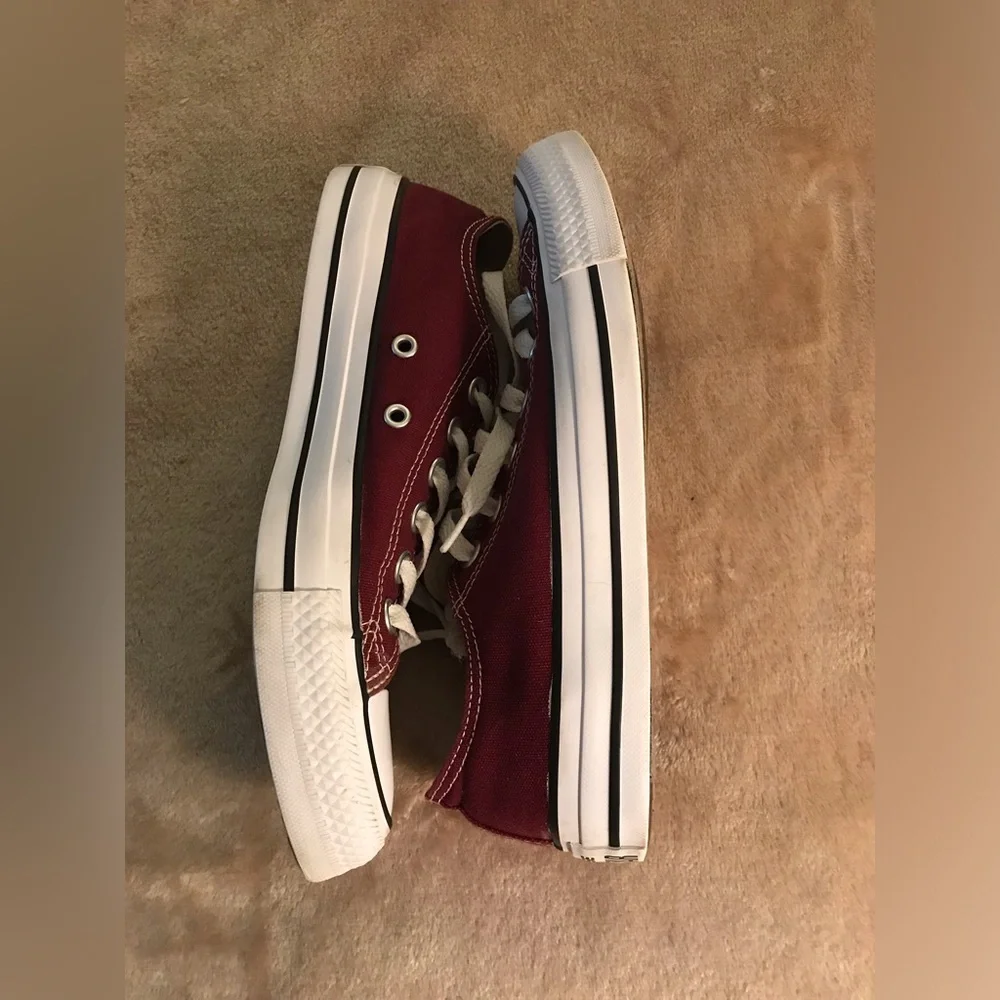 Converse Burgundy Low Top Sneakers
